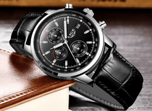 Load image into Gallery viewer, Men's  Waterproof Watch With Chronometers Date Display And Fluorescent Pointers Excellent Look Perfect Gift
