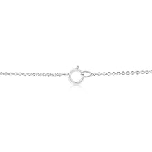 将图片加载到图库查看器，14K White Gold 1/2 Cttw Lab Grown Oval Shape Solitaire Diamond East West 18" Pendant Necklace (E-F Color, VS1-VS2 Clarity)
