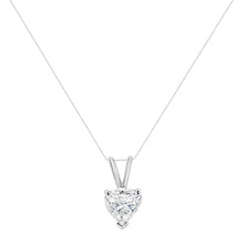 Load image into Gallery viewer, 14K White Gold 3/8 Cttw Heart-Shaped Diamond Classic Solitaire 18" Pendant Necklace (H-I Color, VS2-SI1 Clarity)
