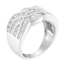 Load image into Gallery viewer, 10K White Gold Diamond Bypass Ring (1 Cttw, H-I Color, I1-I2 Clarity) - Size 6-3/4
