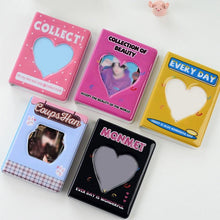 将图片加载到图库查看器，64 Pockets 3 Inches Photo Album Card Holder Receipt Storage Hollow Love Heart Photo Holder Business Card Bag Kpop Photocard Holder Book Polaroid Book Album Gifts For Valentines Day
