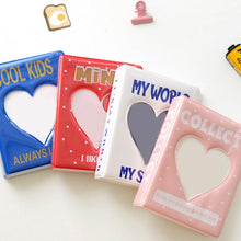 将图片加载到图库查看器，64 Pockets 3 Inches Photo Album Card Holder Receipt Storage Hollow Love Heart Photo Holder Business Card Bag Kpop Photocard Holder Book Polaroid Book Album Gifts For Valentines Day
