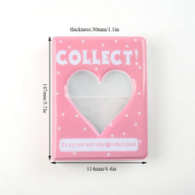 将图片加载到图库查看器，64 Pockets 3 Inches Photo Album Card Holder Receipt Storage Hollow Love Heart Photo Holder Business Card Bag Kpop Photocard Holder Book Polaroid Book Album Gifts For Valentines Day
