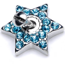 将图片加载到图库查看器，14G Aqua Gem 10mm Six Point Star Dermal Top
