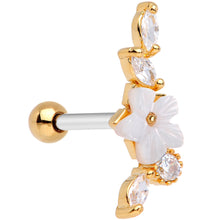Load image into Gallery viewer, Clear CZ Gem Gold Tone Snowflake Cascade Cartilage Tragus Earring

