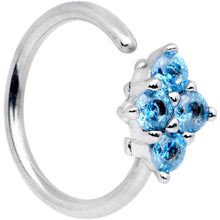 将图片加载到图库查看器，20G 5/16 Blue CZ Gem Cluster Seamless Circular Ring
