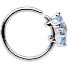 将图片加载到图库查看器，20G 5/16 Blue CZ Gem Cluster Seamless Circular Ring
