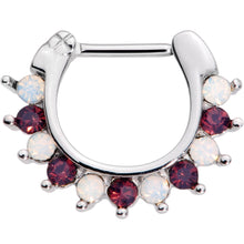 将图片加载到图库查看器，16G 5/16 Deep Red White Cadence Septum Clicker
