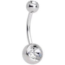 将图片加载到图库查看器，Clear Teal Gem Belly Ring Set of 2 Created with Crystals
