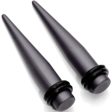 Load image into Gallery viewer, Brown Matte Silicone Straight Taper Set 4mm to 12mm
