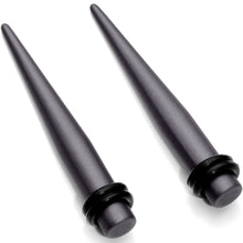Load image into Gallery viewer, Brown Matte Silicone Straight Taper Set 4mm to 12mm
