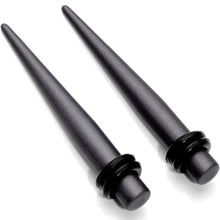 Load image into Gallery viewer, Brown Matte Silicone Straight Taper Set 4mm to 12mm
