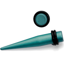 Load image into Gallery viewer, Teal Matte Silicone Straight Taper Set 4mm to 12mm
