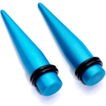 Load image into Gallery viewer, Aqua Matte Silicone Straight Taper Set 4mm to 12mm
