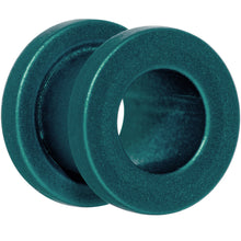 Load image into Gallery viewer, Teal Matte Silicone Screw Fit Tunnel Plug Set 6mm to 25mm
