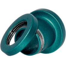 Load image into Gallery viewer, Teal Matte Silicone Screw Fit Tunnel Plug Set 6mm to 25mm

