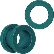 Load image into Gallery viewer, Teal Matte Silicone Screw Fit Tunnel Plug Set 6mm to 25mm
