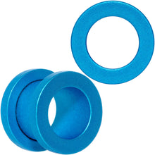 Load image into Gallery viewer, Aqua Matte Silicone Screw Fit Tunnel Plug Set 6mm to 25mm
