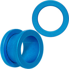 Load image into Gallery viewer, Aqua Matte Silicone Screw Fit Tunnel Plug Set 6mm to 25mm
