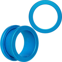 Load image into Gallery viewer, Aqua Matte Silicone Screw Fit Tunnel Plug Set 6mm to 25mm
