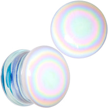 Load image into Gallery viewer, White Glass Radical Radiance Double Flare Plug Set 5mm to 19mm
