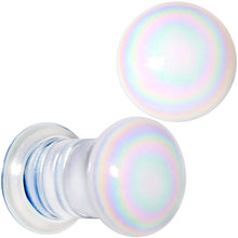 Load image into Gallery viewer, White Glass Radical Radiance Double Flare Plug Set 5mm to 19mm
