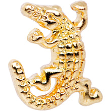 Load image into Gallery viewer, 16G 1/4 Gold PVD Alligator Tragus Cartilage Earring
