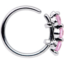 将图片加载到图库查看器，20G 5/16 Pink CZ Gem Sequence Shine Seamless Circular Ring
