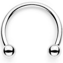 Load image into Gallery viewer, 16G 3/8 White Faux Opal Twisted Horseshoe Closure Ring Set
