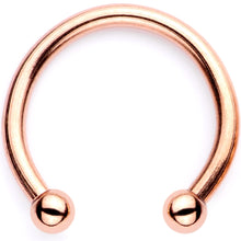Load image into Gallery viewer, 16G White Faux Opal Rose Gold Tone Twisted Horseshoe Clip On Fake Septum Ring Set

