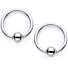 将图片加载到图库查看器，14G 9/16 1/2 Sugar Skull Captive Ring Barbell Nipple Ring Set
