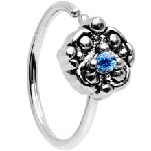 Load image into Gallery viewer, 20G 5/16 Blue CZ Gem Decadent Cluster Seamless Circular Ring
