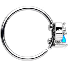 Load image into Gallery viewer, 20G 5/16 Blue Synthetic Opal Fashion Seamless Circular Ring
