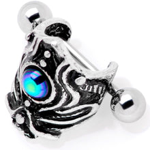 Load image into Gallery viewer, 16G 1/2 Iridescent Blue Gem Tribal Cuff Cartilage Earring
