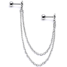 Load image into Gallery viewer, 16G 1/4 Farewell Summer Flower Cartilage Chain Earring
