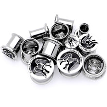 Load image into Gallery viewer, Family of Love Penguin Double Flare Tunnel Plug Set 6mm to 14mm
