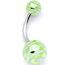Load image into Gallery viewer, Parade of Color Stripes Party Pack Belly Ring Set of 4

