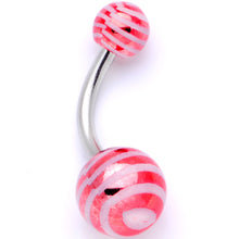 Load image into Gallery viewer, Parade of Color Stripes Party Pack Belly Ring Set of 4
