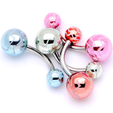 Load image into Gallery viewer, Pastel Zig Zag Party Pack Belly Ring Set of 4
