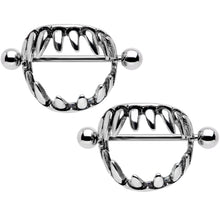 Load image into Gallery viewer, 14G 7/8 Halloween Fang Nipple Shield Set
