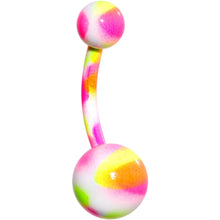 Load image into Gallery viewer, Pink Yellow Cool Camouflage Belly Ring
