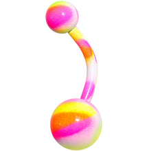 Load image into Gallery viewer, Pink Yellow Cool Camouflage Belly Ring
