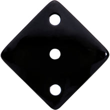 Load image into Gallery viewer, Black Acrylic Square Shaped Lucky 7 Dice Saddle Plug Set 22mm to 31mm
