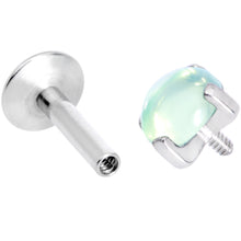 将图片加载到图库查看器，16G 1/4 Green Jade Internally Threaded Labret Monroe Tragus
