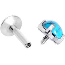 将图片加载到图库查看器，16G 1/4 Turquoise Internally Threaded Labret Monroe Tragus
