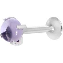 Load image into Gallery viewer, 16G 5/16 Pink Amethyst Internally Threaded Labret Monroe Tragus
