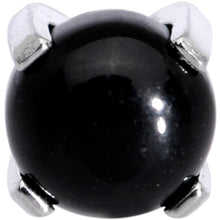 将图片加载到图库查看器，16G 5/16 Black Agate Internally Threaded Labret Monroe Tragus
