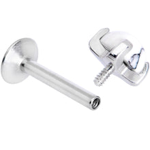 Load image into Gallery viewer, 16G 5/16 White Howlite Internally Threaded Labret Monroe Tragus
