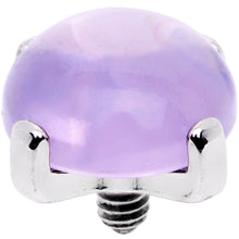 将图片加载到图库查看器，14G Natural Purple Amethyst Externally Threaded Dermal Anchor Top
