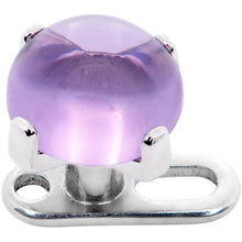 将图片加载到图库查看器，14G Natural Purple Amethyst Externally Threaded Dermal Anchor Top
